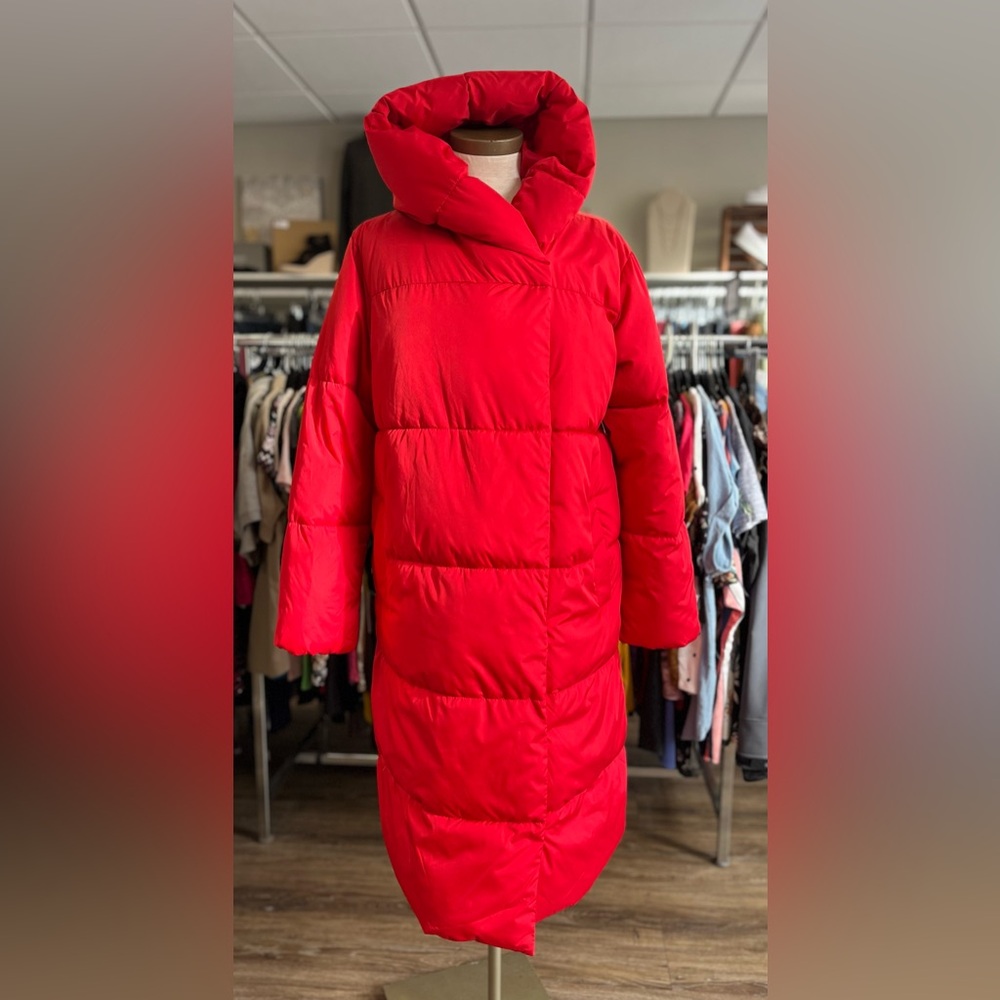 Red Puffer Long Coat